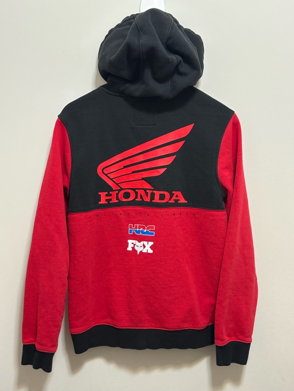 Fox Racing Honda HRC Hoodie Men's Small Red And Black Sweatshirt